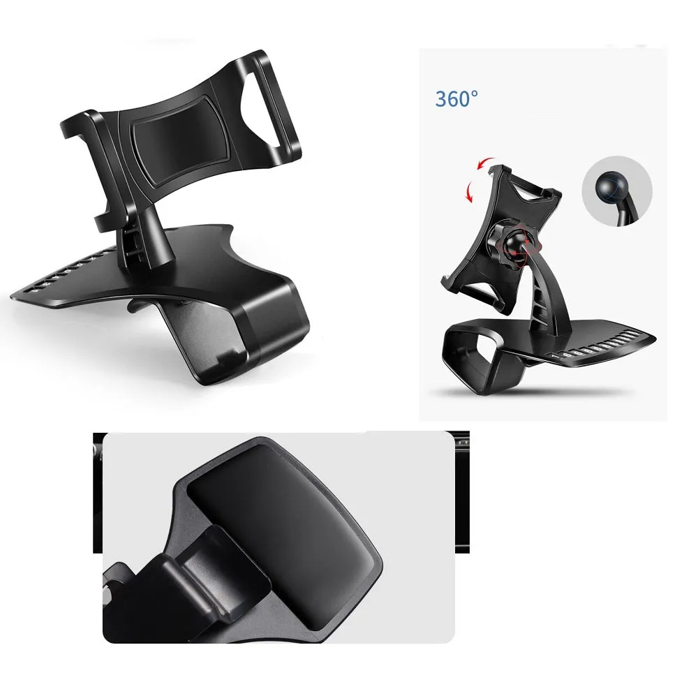 3 in 1 Car GPS Smartphone Holder: Dashboard / Visor Clamp   AC Grid Clip for Samsung Galaxy S8 Active - Black