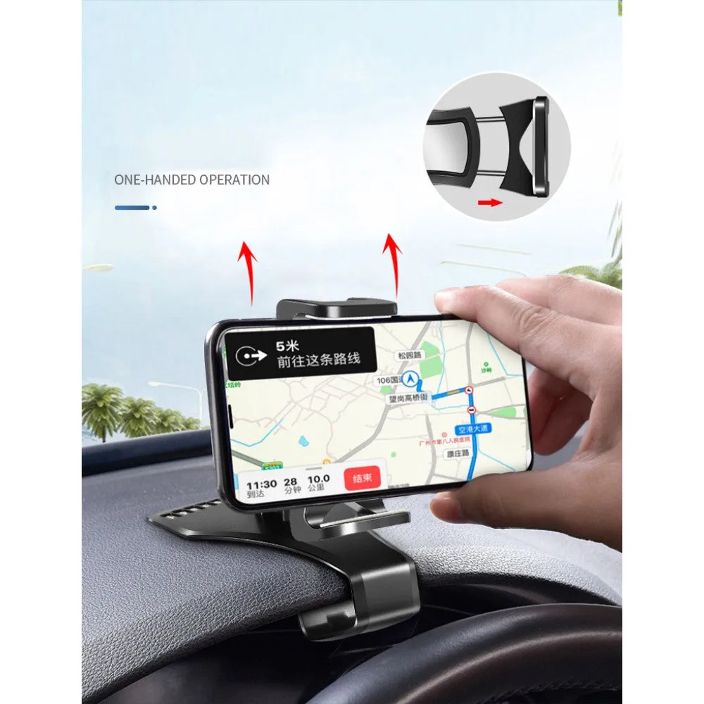 3 in 1 Car GPS Smartphone Holder: Dashboard / Visor Clamp   AC Grid Clip for Samsung Galaxy S8 Active - Black