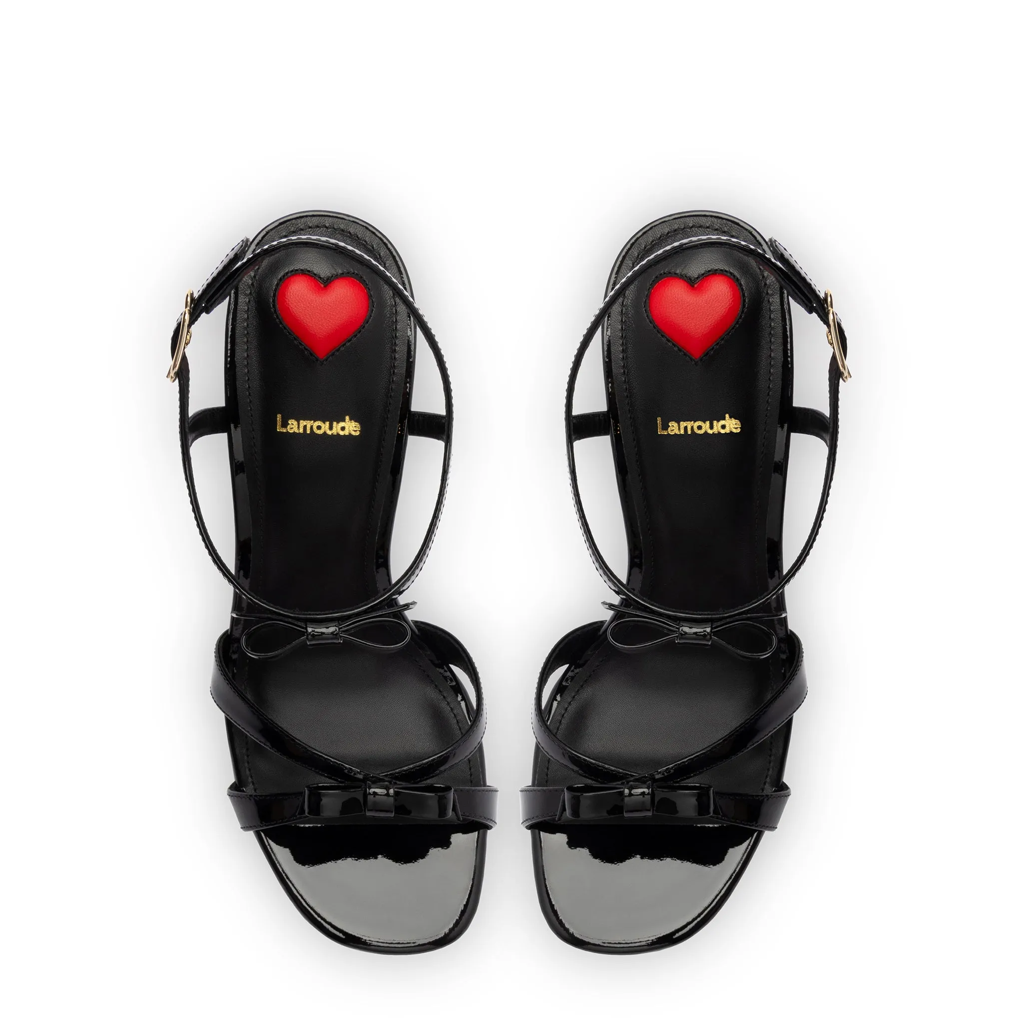 Brooks Sandal In Black Patent Leather by Larroudé