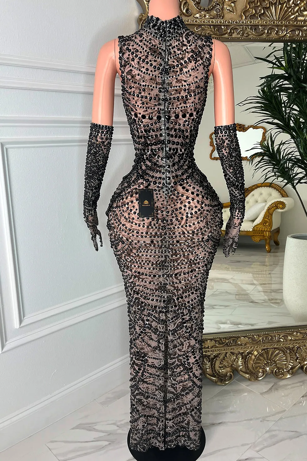 Chantilly Black Dress (Ready to Ship)