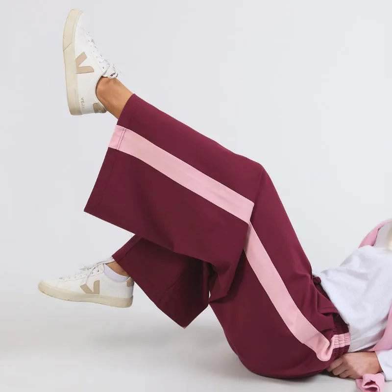 Elm | Carmen Wide Leg Pant - Merlot/Pink Geranium
