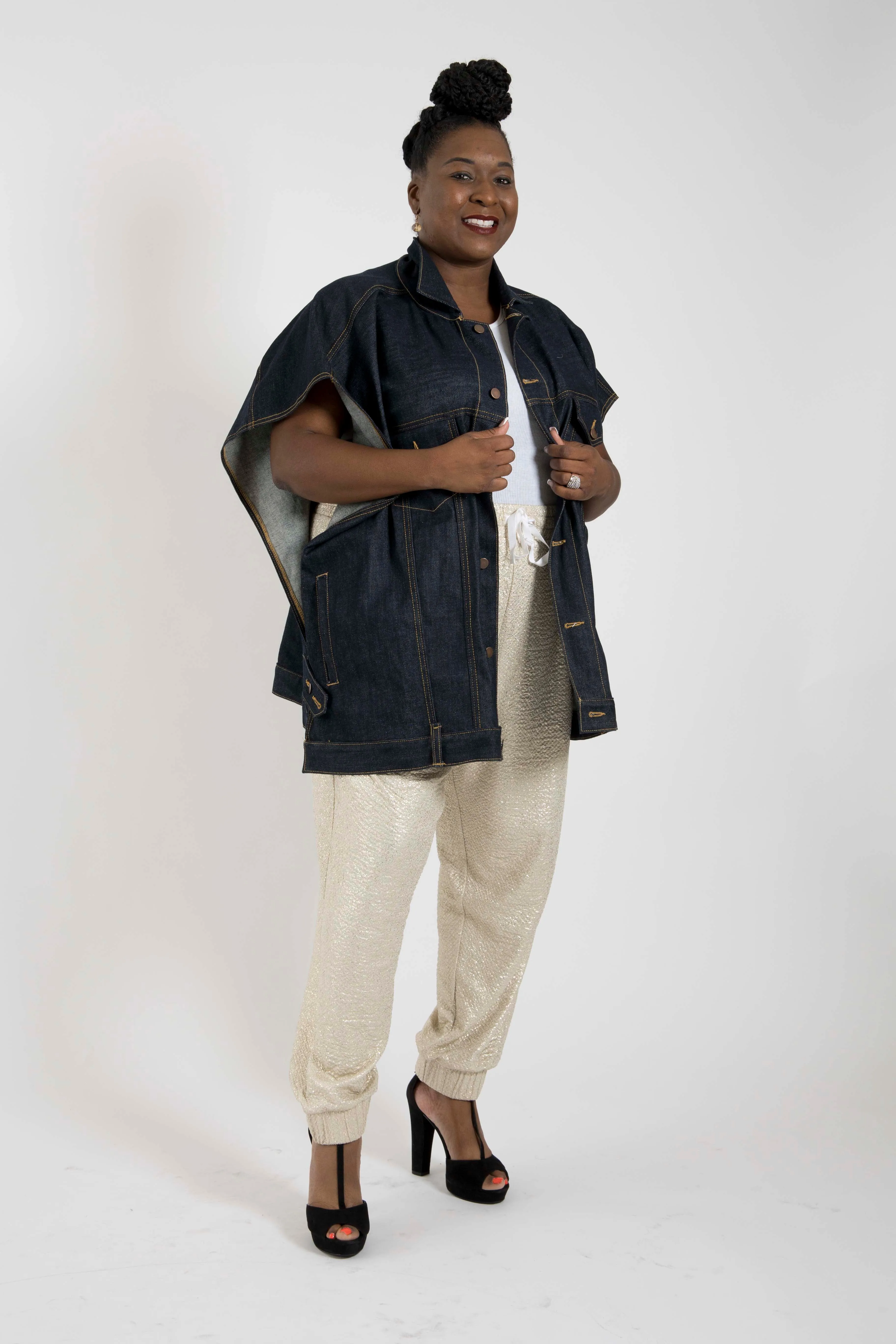 Fay Collection Plus Size Luxury Denim Jacket - small batch