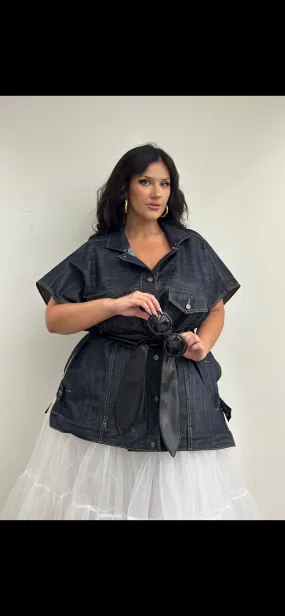 Fay Collection Plus Size Luxury Denim Jacket - small batch