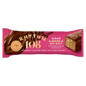 Rhythm 108 Organic Almond & Sea Salt Swiss M*lk Chocolate Bar 33g