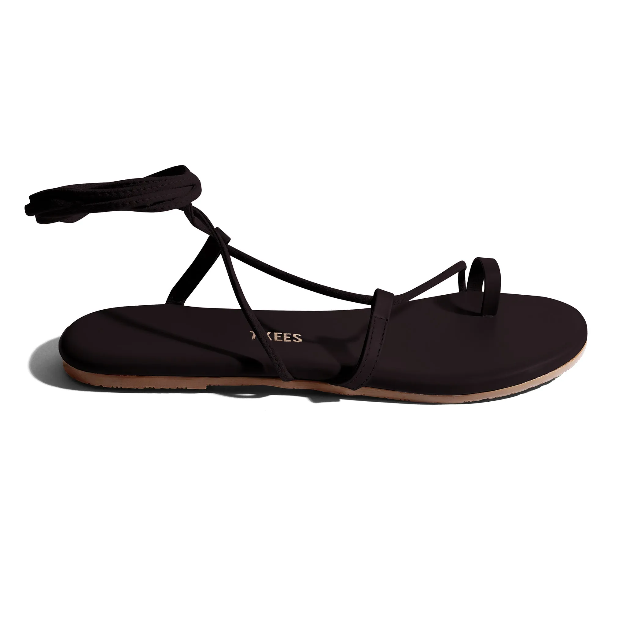 Tkees Jo flip-flops from brazilian leather in Black