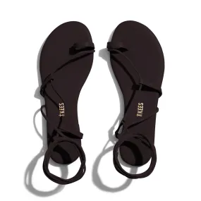Tkees Jo flip-flops from brazilian leather in Black
