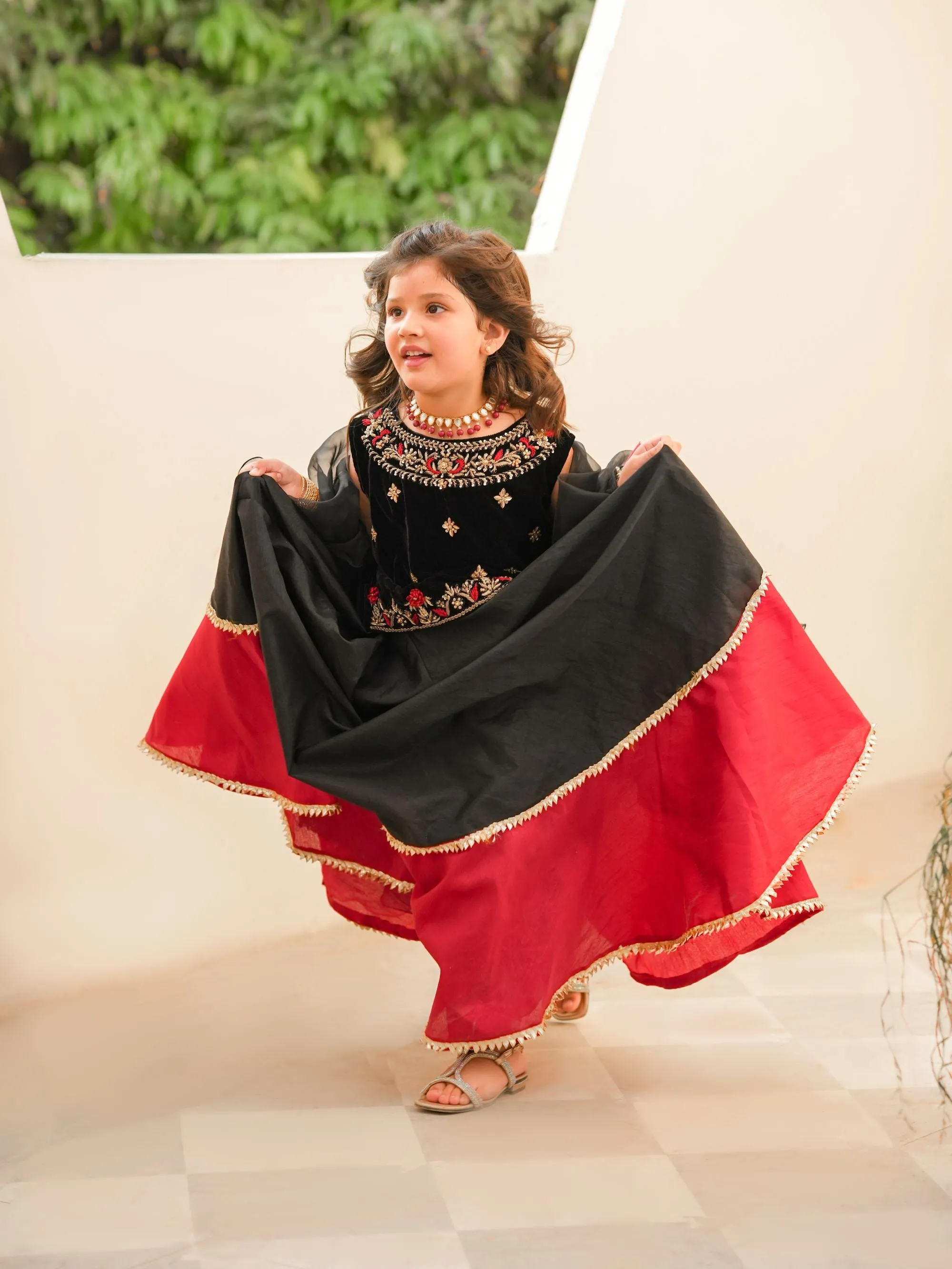 Velvet Hand Made Lehnga Choli