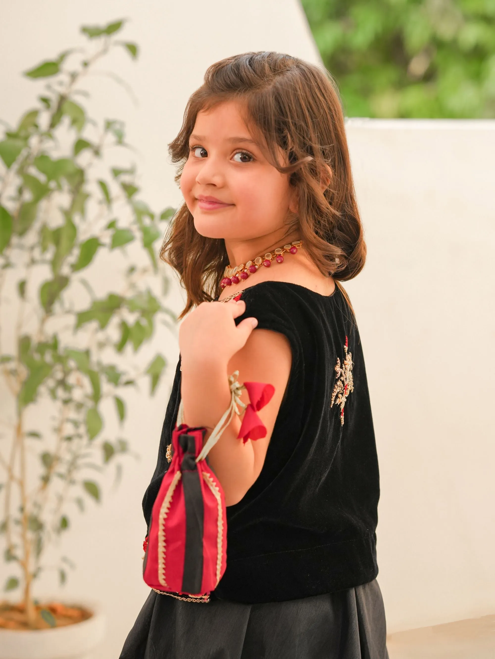 Velvet Hand Made Lehnga Choli