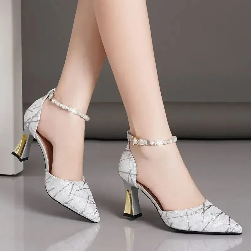 Vera | Luxury Beaded Pointed Toe Pumps