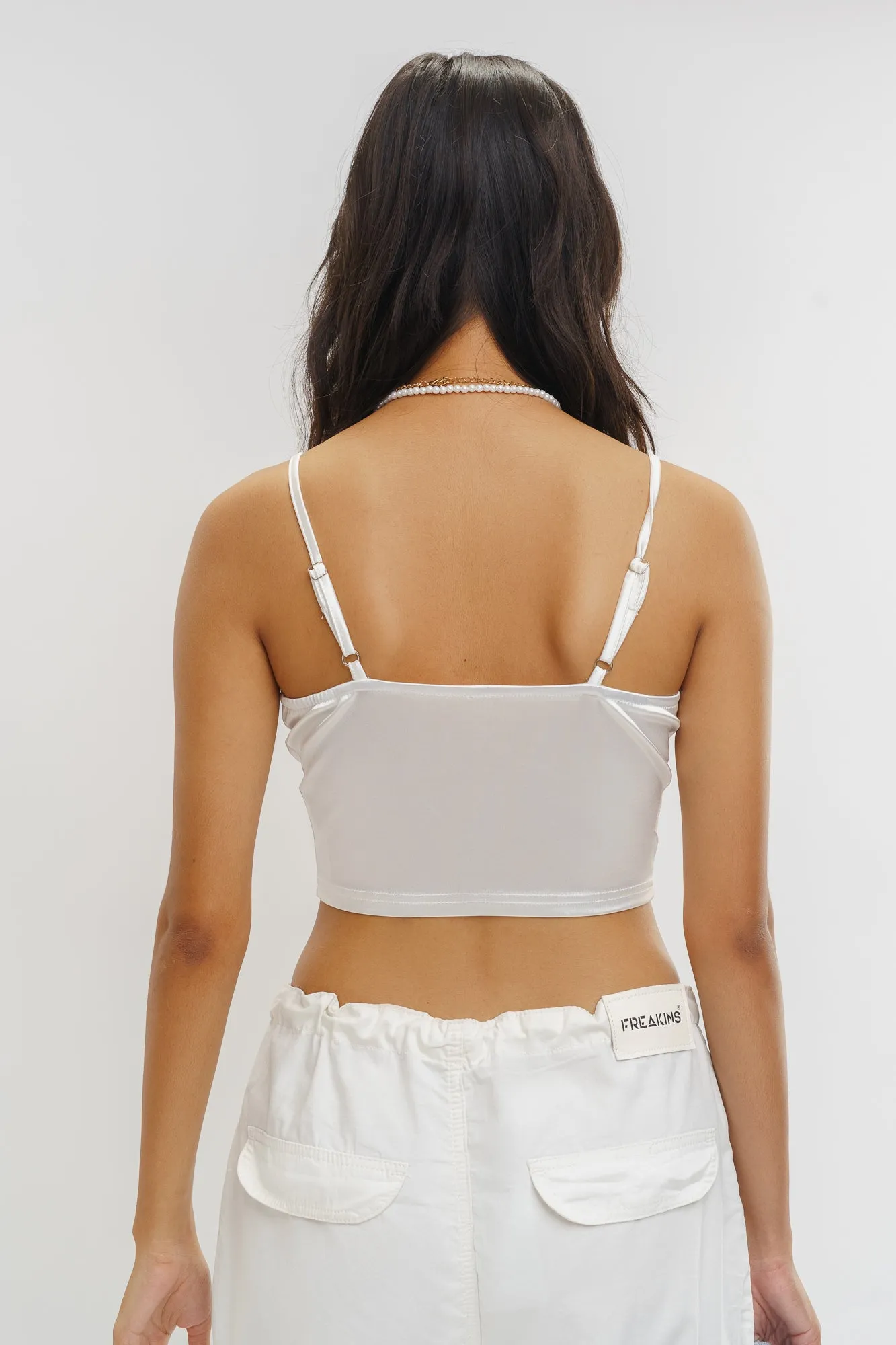 White Satin Bustier